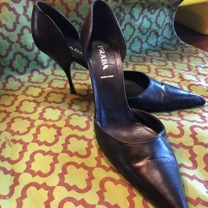 Parade black heel leather shoes size 40